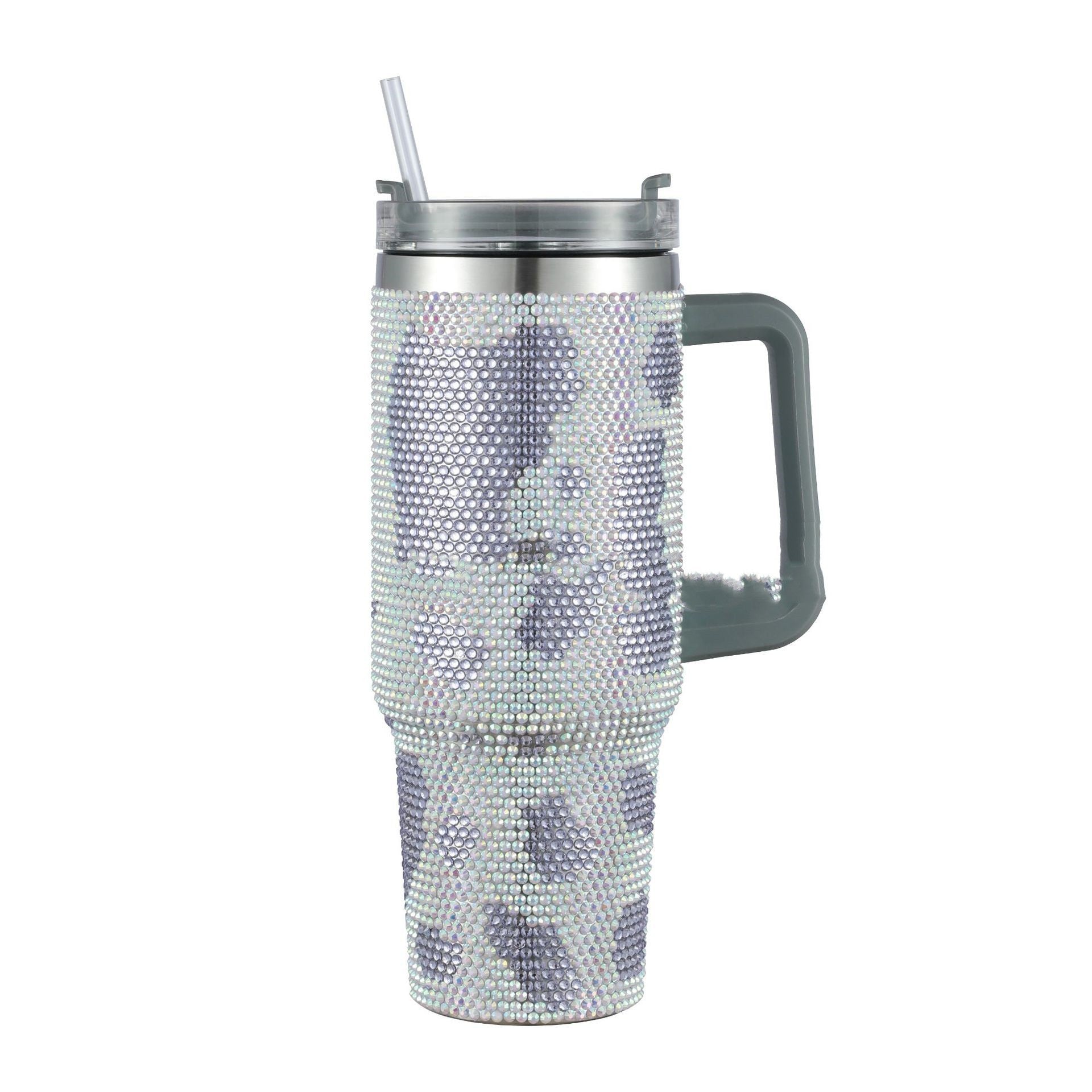 Ultimate Hydration Meets Premium Style – 40oz Diamond Stainless Steel Insulated Cup