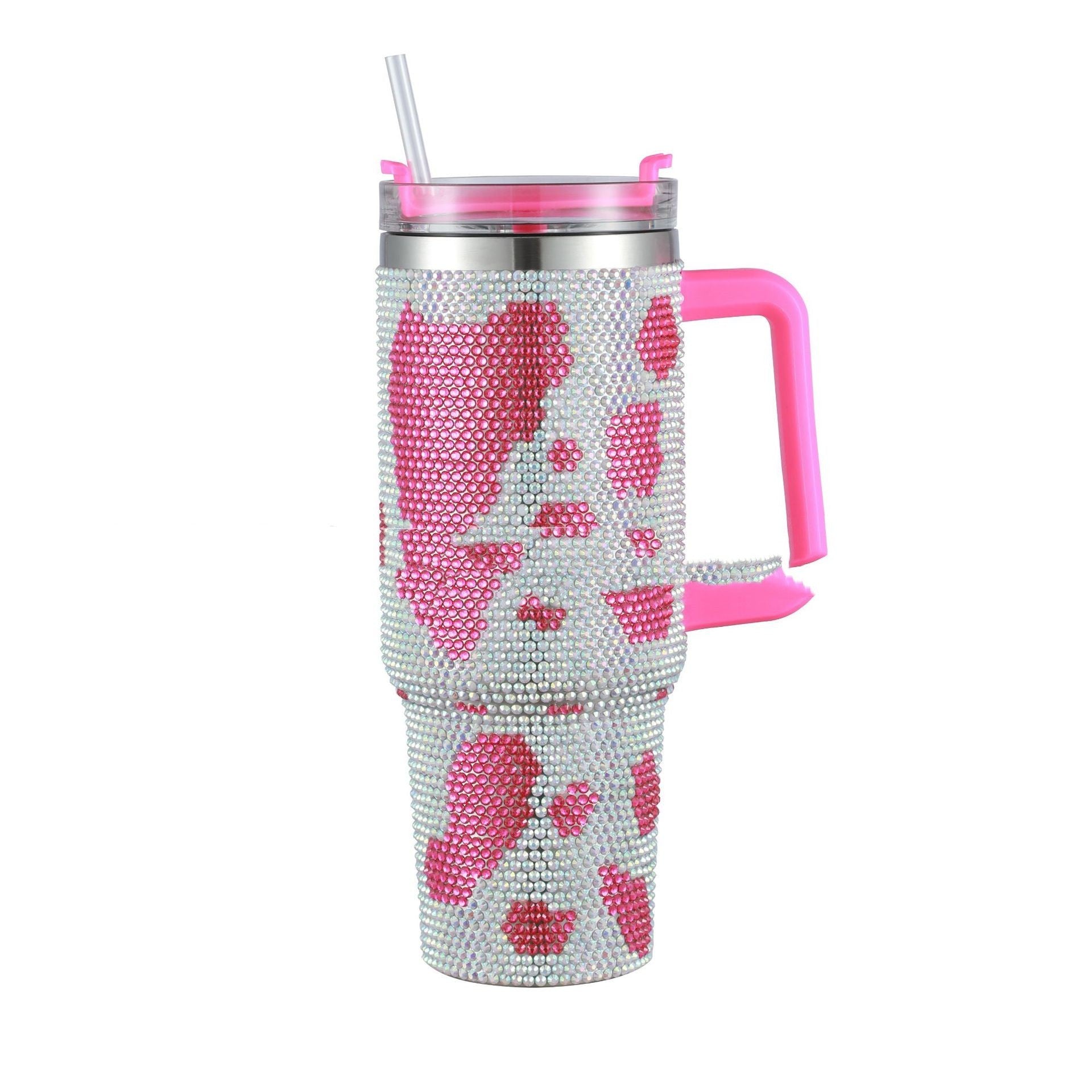 Ultimate Hydration Meets Premium Style – 40oz Diamond Stainless Steel Insulated Cup